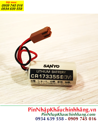 Sanyo CR17335SE, Pin Sanyo CR17335SE (zắc JEA 2.54) Lithium 3V 2/3A 1800mAh
